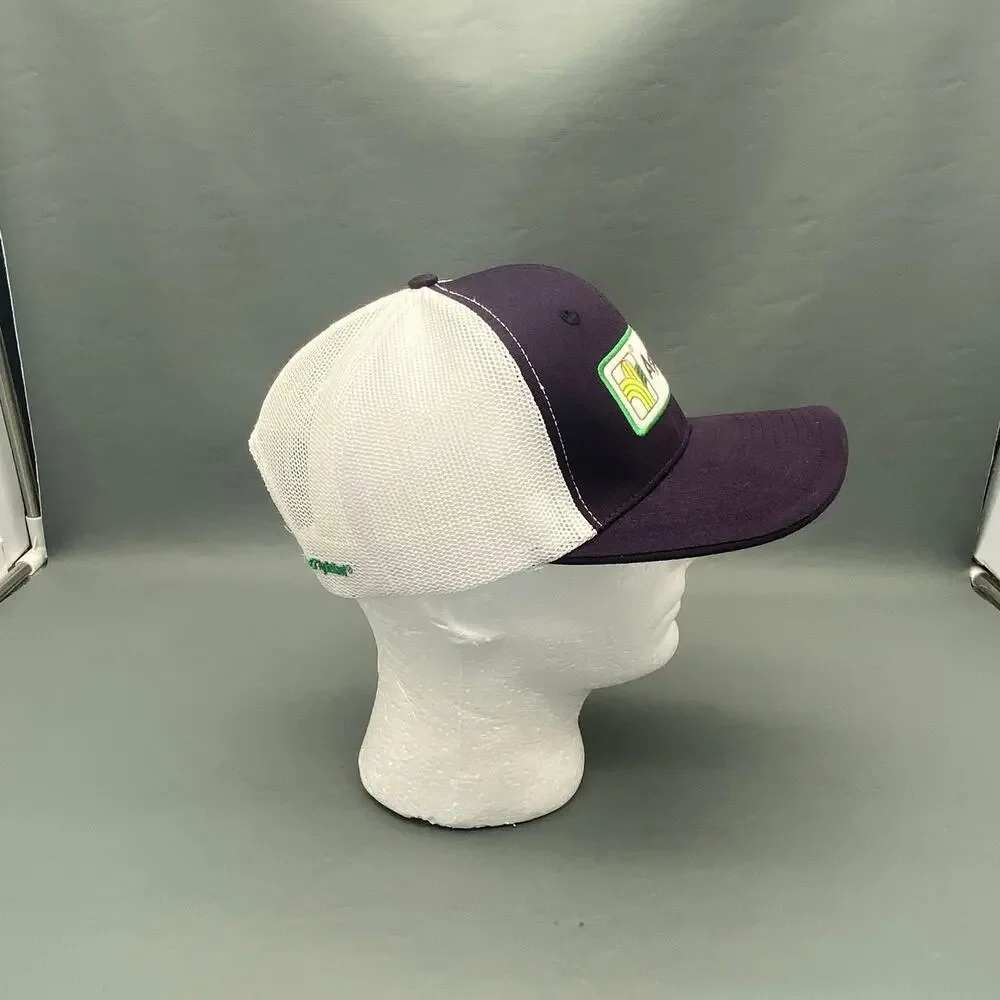 AgriGold Seed Hat Cap Vintage Style Mesh Trucker Snapback Purple White Farming